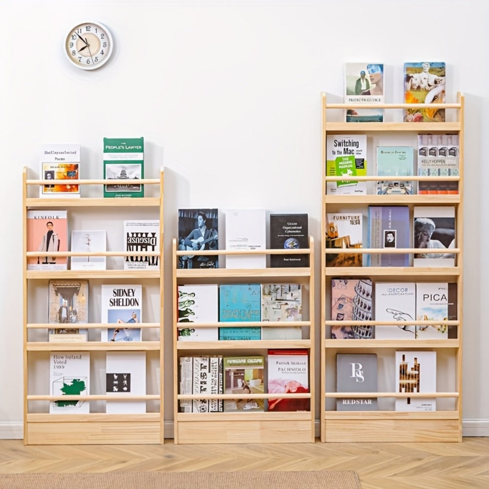 Bookshelf, Ultra-Narrow Solid Wood Wall Mounted & Over-the-Door Bookcase, Zero shown in the main product view