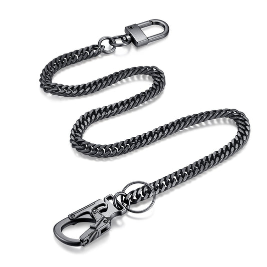 Wallet Chains & Pocket Chains - Chain Men Hip Hop Chain 25'' Dual-Button Lock Security Stainless Steel & - product detail