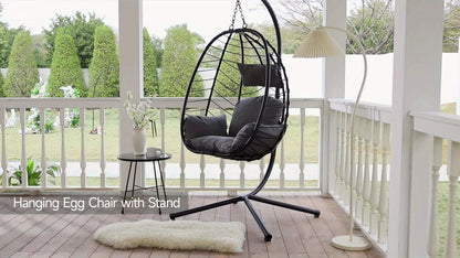 Wicker Egg Swing Chair for Comfortable Everyday Seating in Bedroom detail image - detail view 11