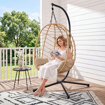 Wicker Egg Swing Chair for Comfortable Everyday Seating in Bedroom detail image