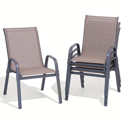Outdoor Chair shown in the Brown, 4pcs option