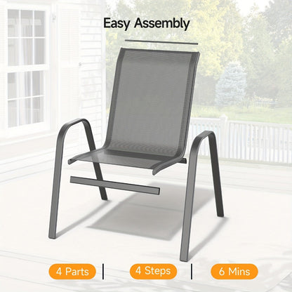 Wide Outdoor Chair with High Back and Multiple Color Options for Patio detail image