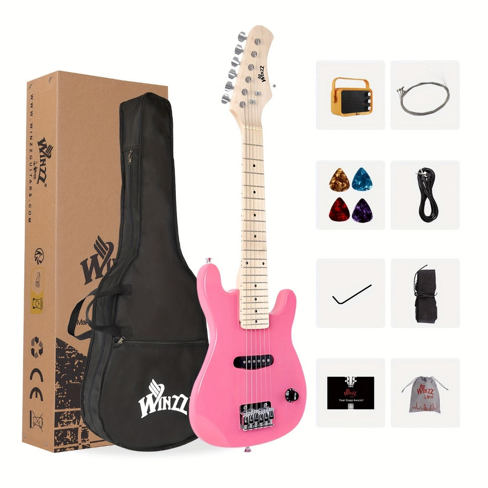 WINZZ 30-Inch Electric Guitar Starter Kit with Mini Amp and Gig Bag detail image - detail view 5