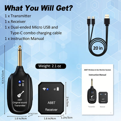 Wireless In-Ear Monitor System, 2.4 GHz Wireless for Personal Monitoring During Rehearsal detail image - detail view 3