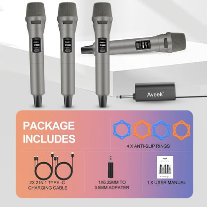 Wireless Karaoke Microphone, Wireless, USB-C, Aveek, Dynamic for Portable Singing detail image - detail view 10