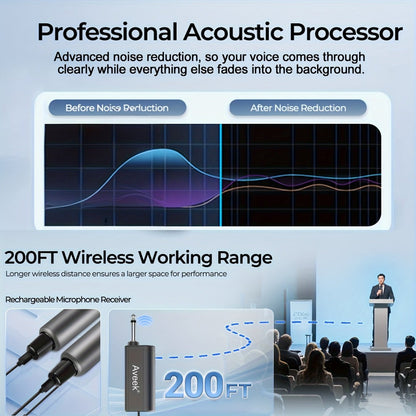 Wireless Karaoke Microphone, Wireless, USB-C, Aveek, Dynamic for Portable Singing detail image - detail view 4