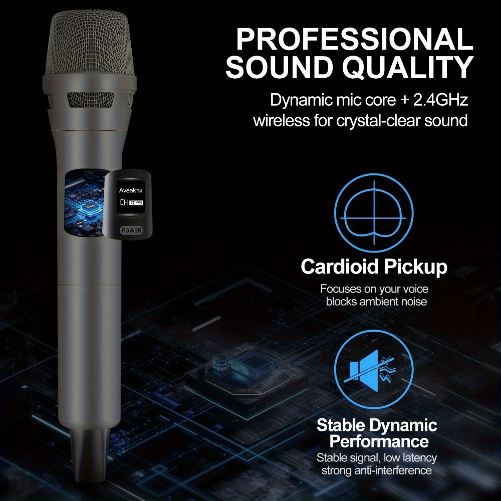 Wireless Karaoke Microphone, Wireless, USB-C, Aveek, Dynamic for Portable Singing detail image - detail view 6