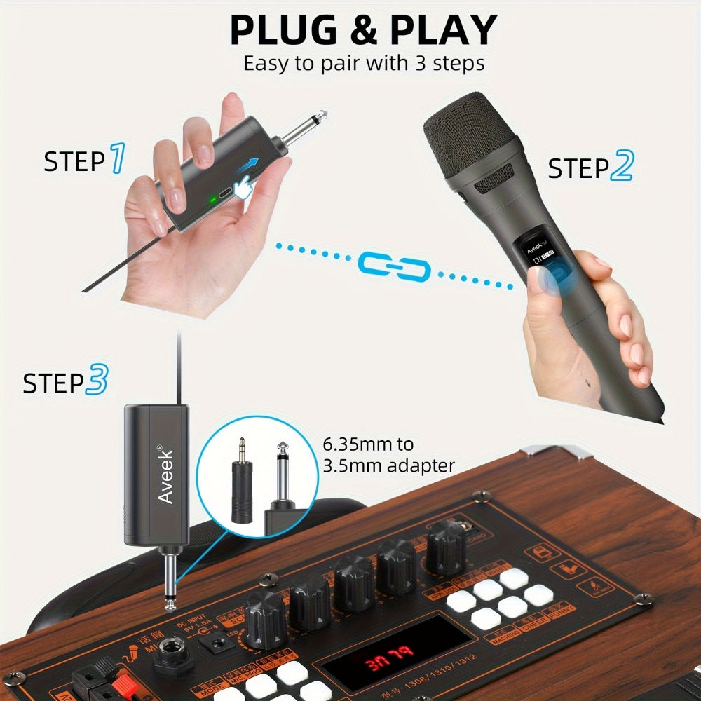 Wireless Karaoke Microphone, Wireless, USB-C, Aveek, Dynamic for Portable Singing detail image - detail view 8