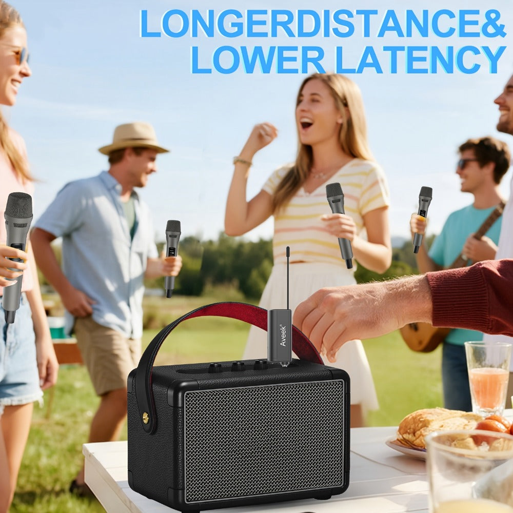 Wireless Karaoke Microphone, Wireless, USB-C, Aveek, Dynamic for Portable Singing detail image - detail view 9