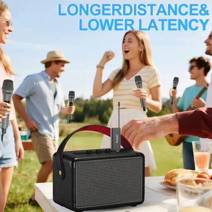 Wireless Karaoke Microphone, Wireless, USB-C, Aveek, Dynamic for Portable Singing detail image - detail view 9