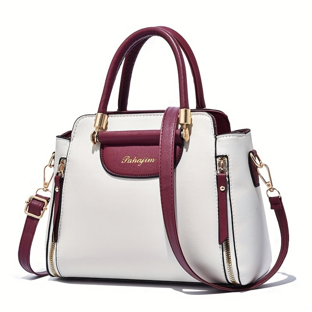 Crossbody Bag for Women – Color Block Stylish Satchel Multiple – front view