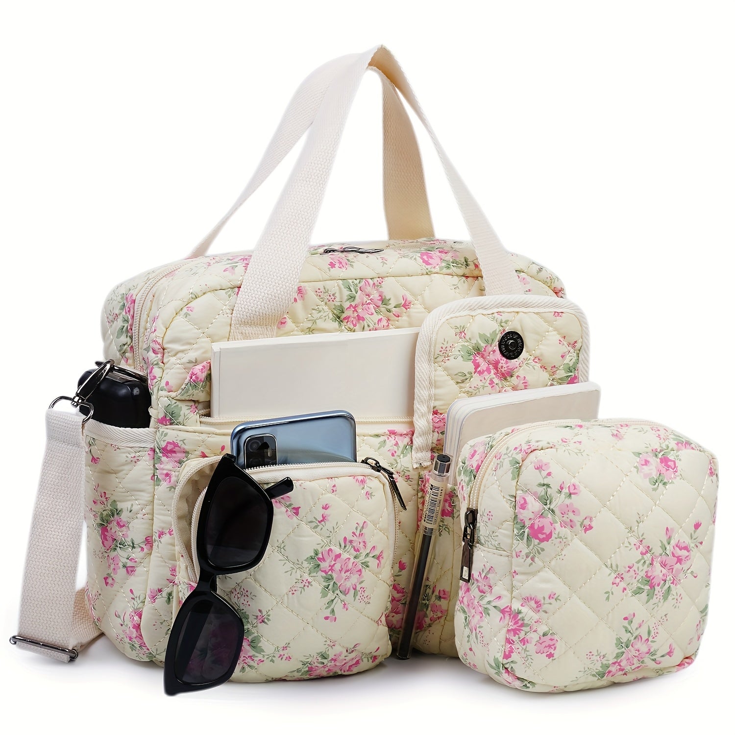 Crossbody Bag for Women – 2 Pcs, Quilted, Multi-Pocket, for Everyday Use – detail view 12