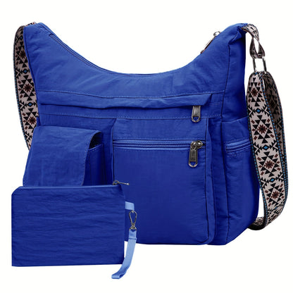 Crossbody Bag for Women – 2-Piece, Nylon, Lightweight, Multi-Pocket – alternate view