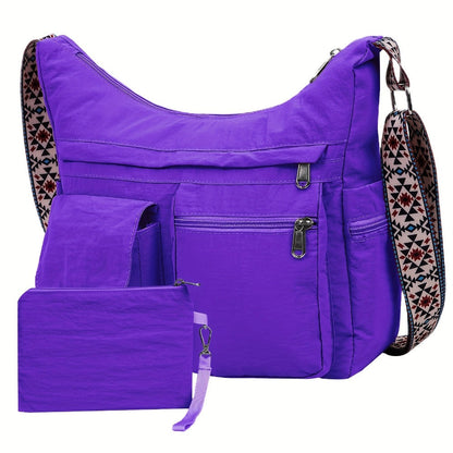 Crossbody Bag for Women – 2-Piece, Nylon, Lightweight, Multi-Pocket – detail view 8