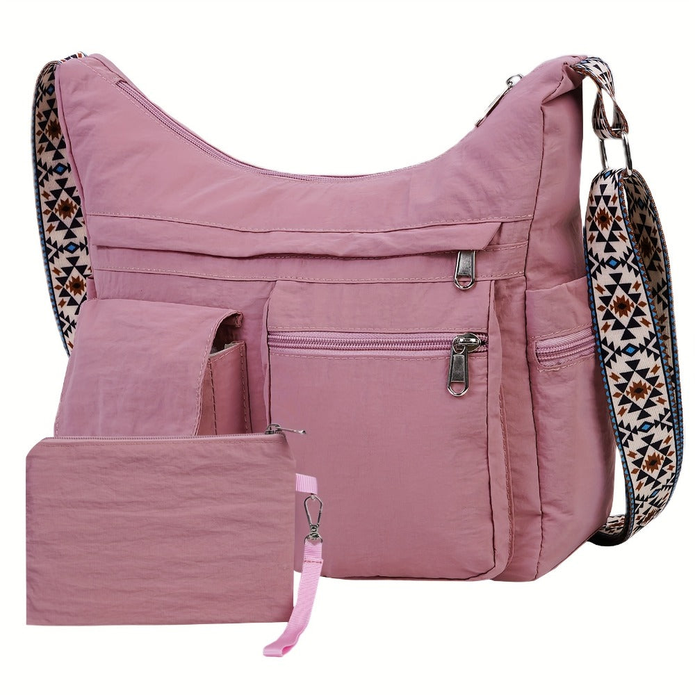 Crossbody Bag for Women – 2-Piece, Nylon, Lightweight, Multi-Pocket – detail view 10