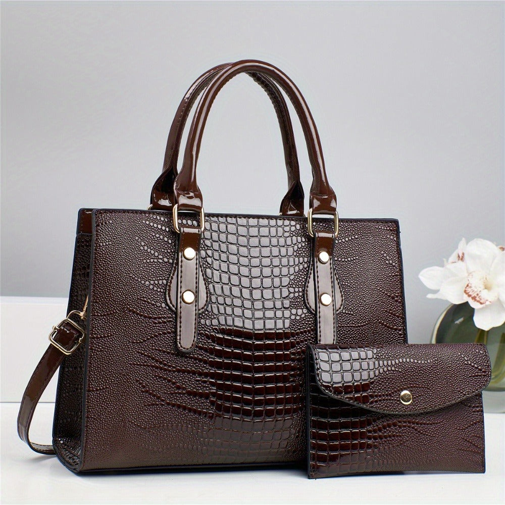 Crossbody Bag for Women – 2-Piece, PU Leather, Large Capacity, for Travel & Work – detail view 8
