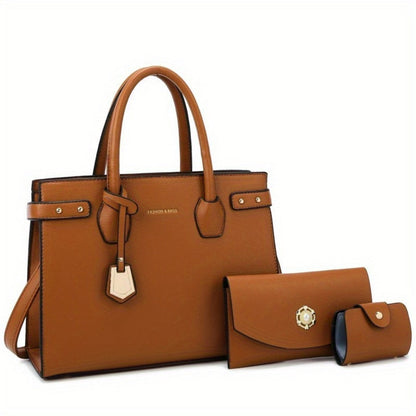 Crossbody Bag for Women – 3-Piece, Large Capacity, for Work & Everyday Use – front view