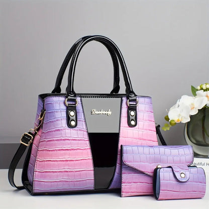 Crossbody Bag for Women – 3-Piece, Polyester – front view