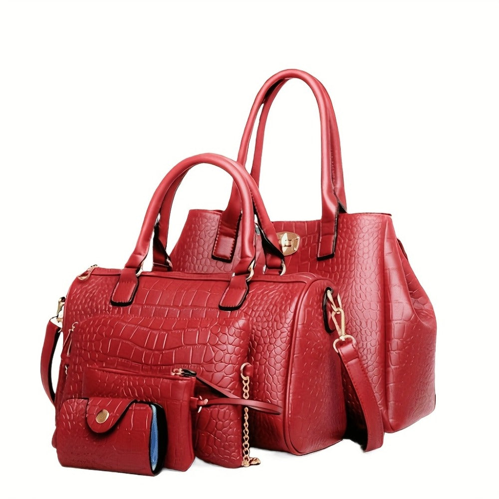 Crossbody Bag for Women – 5-Piece, PU Leather, Large Capacity, Expandable – detail view 9