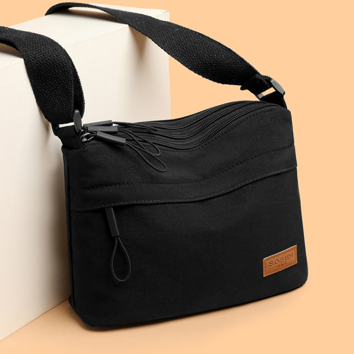 Crossbody Bag for Women – 5 Pockets, Canvas, for Travel & Work – front view - product view 21