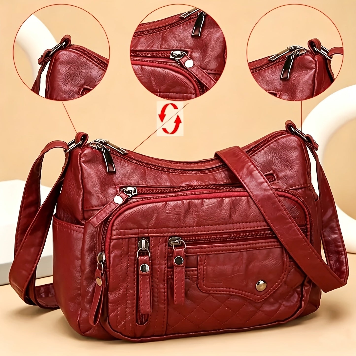 Crossbody Bag for Women – Anti-Theft, Large Capacity, Multi-Pocket, Adjustable Strap – detail view 13