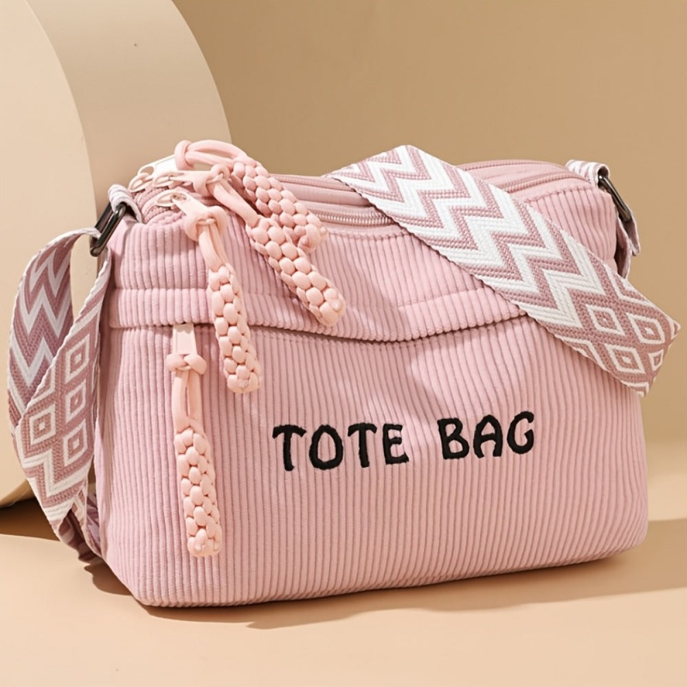 Crossbody Bag for Women – Corduroy, Adjustable Strap, for Everyday Use – detail view 12