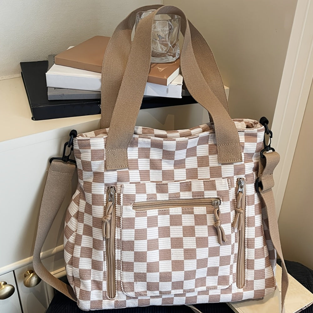 Crossbody Bag for Women – 4 Colors, Corduroy, Large Capacity, for Travel & Work – detail view 3