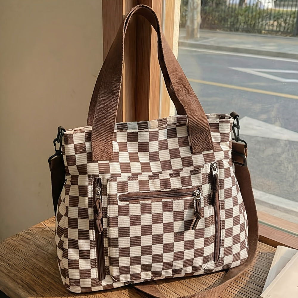 Crossbody Bag for Women – 4 Colors, Corduroy, Large Capacity, for Travel & Work – detail view 5