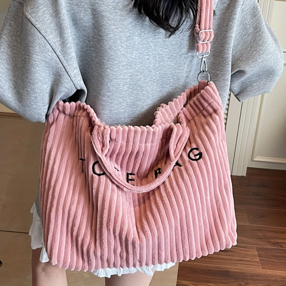 Crossbody Bag for Women – 4 Colors, Corduroy, Large Capacity, Adjustable Strap – detail view 22