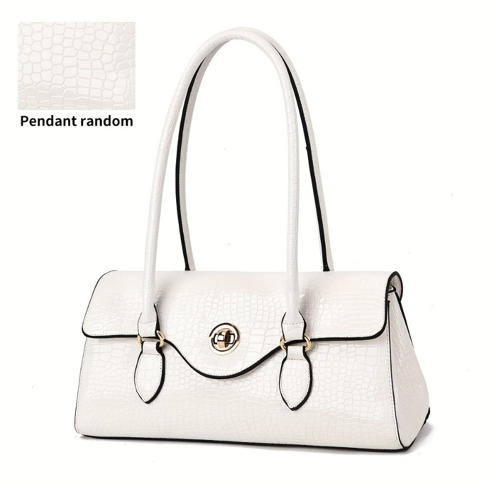 Crossbody Bag for Women – Crocodile Embossed High Gloss Textured – detail view 13