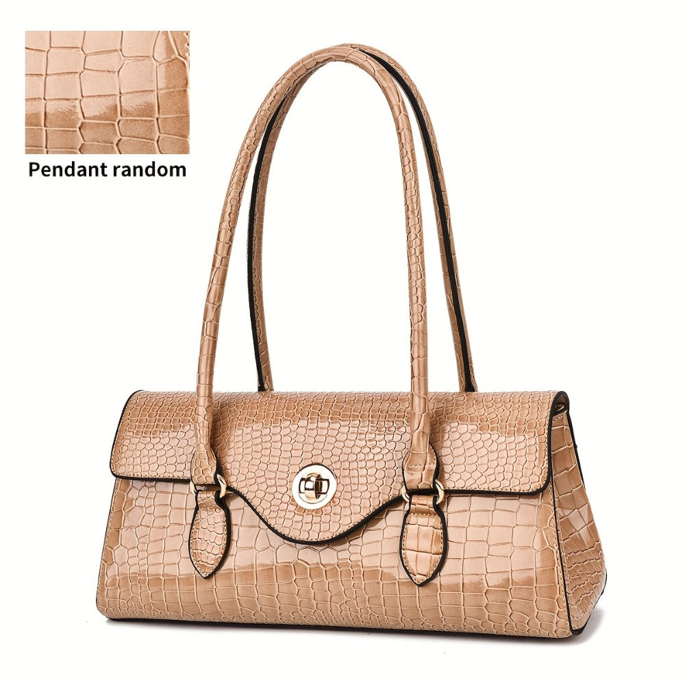 Crossbody Bag for Women – Crocodile Embossed High Gloss Textured – detail view 14