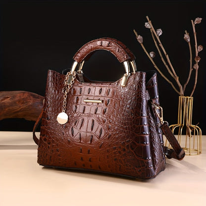 Crossbody Bag for Women – Crocodile Print Luxury Vintage Removable – detail view 16