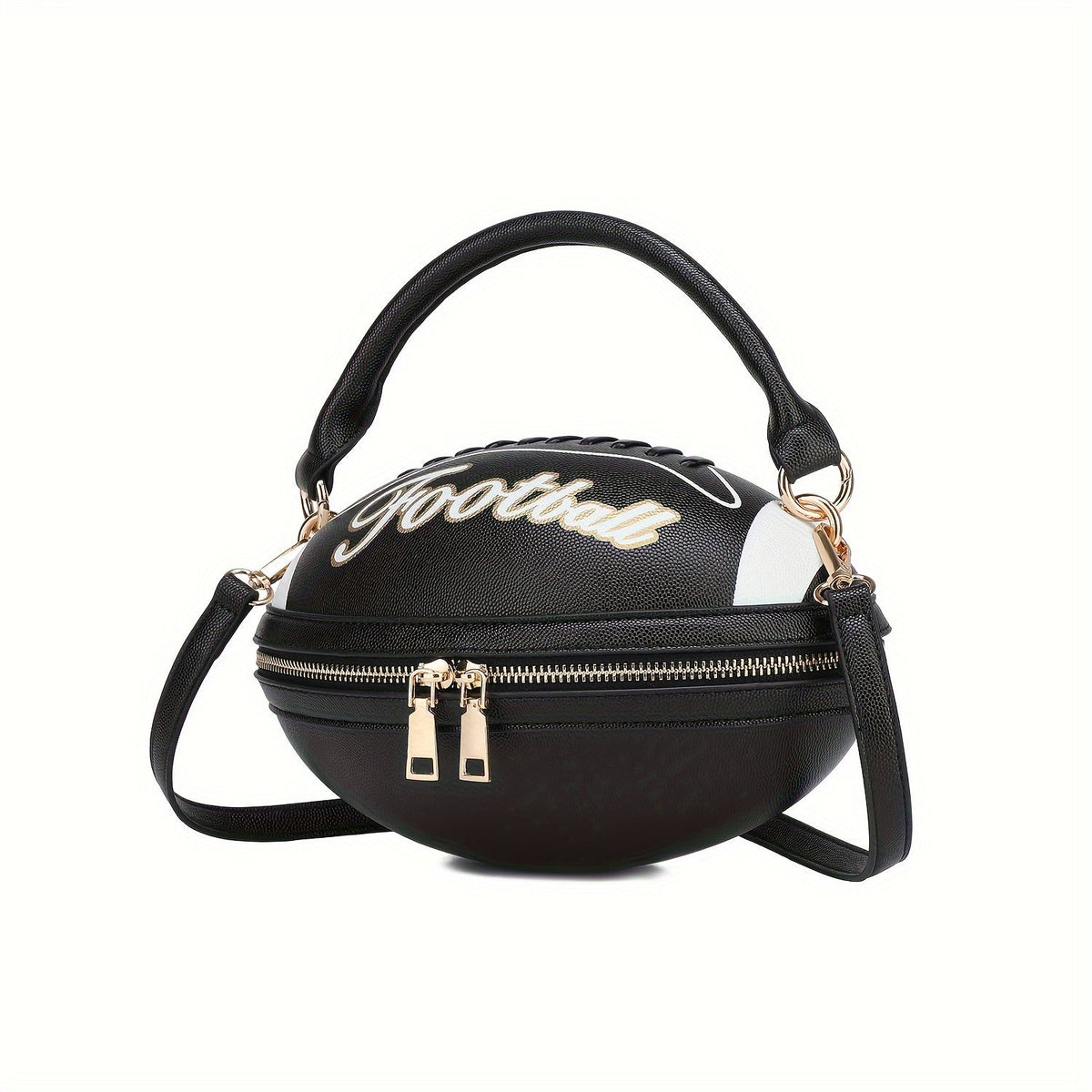 Crossbody Bag for Women – Denim, American Football Style Novelty Rugby – detail view 2