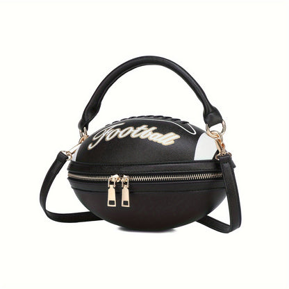 Crossbody Bag for Women – Denim, American Football Style Novelty Rugby – detail view 2