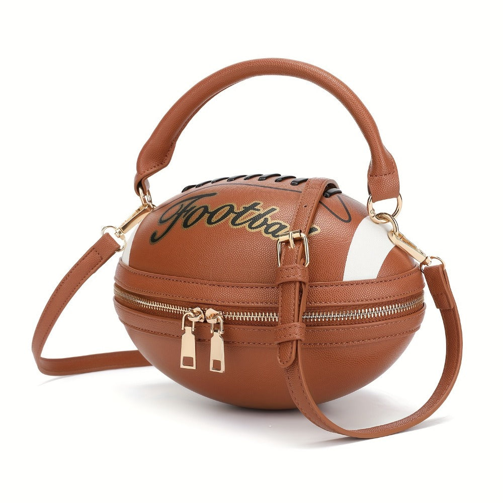 Crossbody Bag for Women – Denim, American Football Style Novelty Rugby – detail view 6