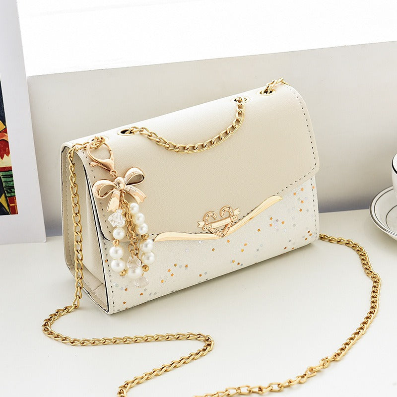Crossbody Bag for Women – for Everyday Use, Sequin Chain Korean Style Luxury – front view - product view 21