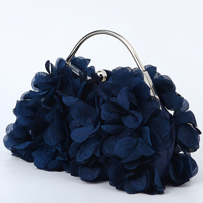 Crossbody Bag for Women – Fabric Flower Petal Evening Elegant – detail view 8