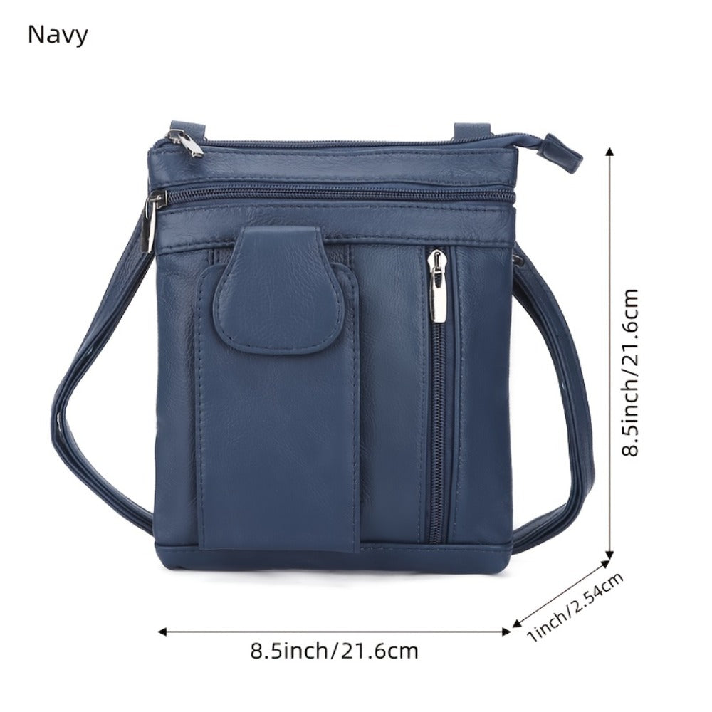 Crossbody Bag for Women – Genuine Leather, Adjustable Strap – detail view 14