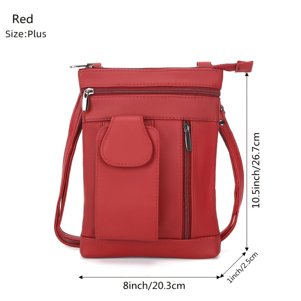 Crossbody Bag for Women – Genuine Leather, Adjustable Strap – detail view 17
