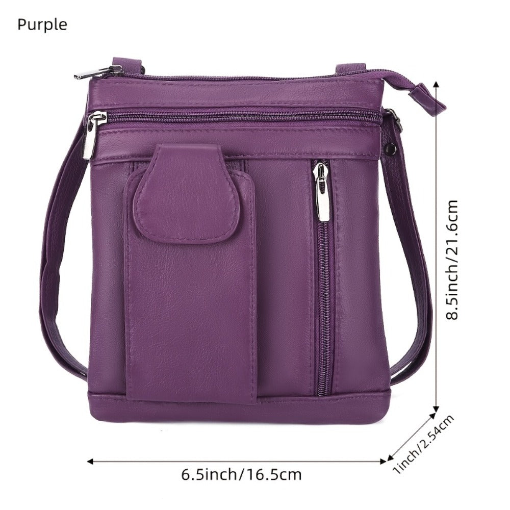 Crossbody Bag for Women – Genuine Leather, Adjustable Strap – detail view 18