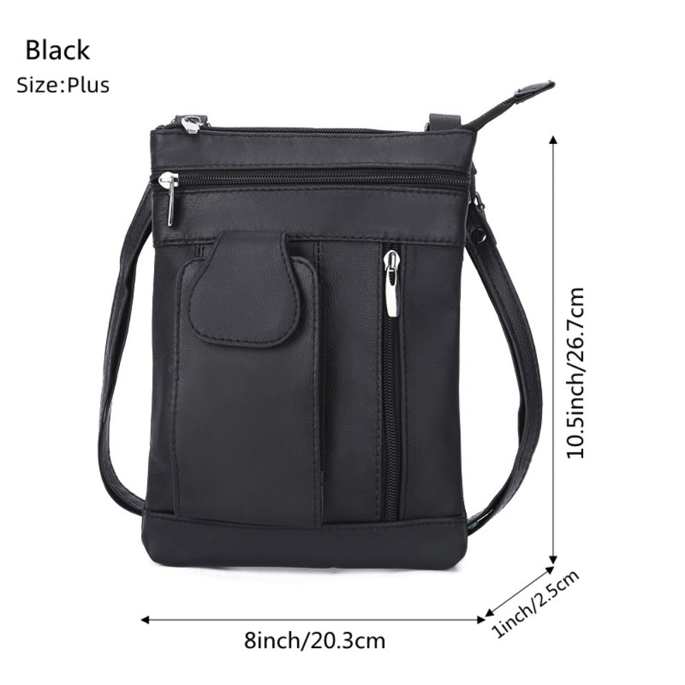Crossbody Bag for Women – Genuine Leather, Adjustable Strap – detail view 8