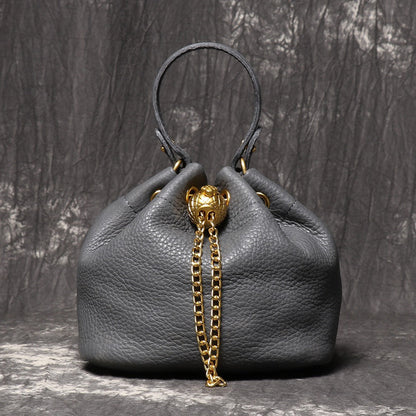 Crossbody Bag for Women – Genuine Leather, Genuine Leather Bucket Handmade Cowhide – detail view 8