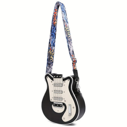Crossbody Bag – Guitar Shaped Y2k Chain Rivet – detail view 7