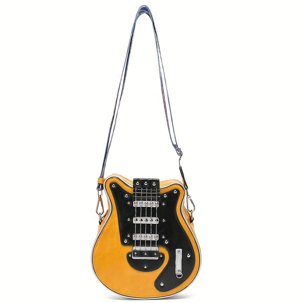 Crossbody Bag – Guitar Shaped Y2k Chain Rivet – detail view 9