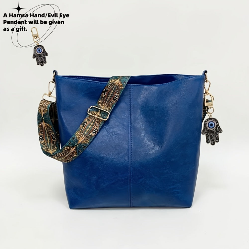 Crossbody Bag for Women – Large Capacity, Boho Hobo Evil Eye Pendant – detail view 20