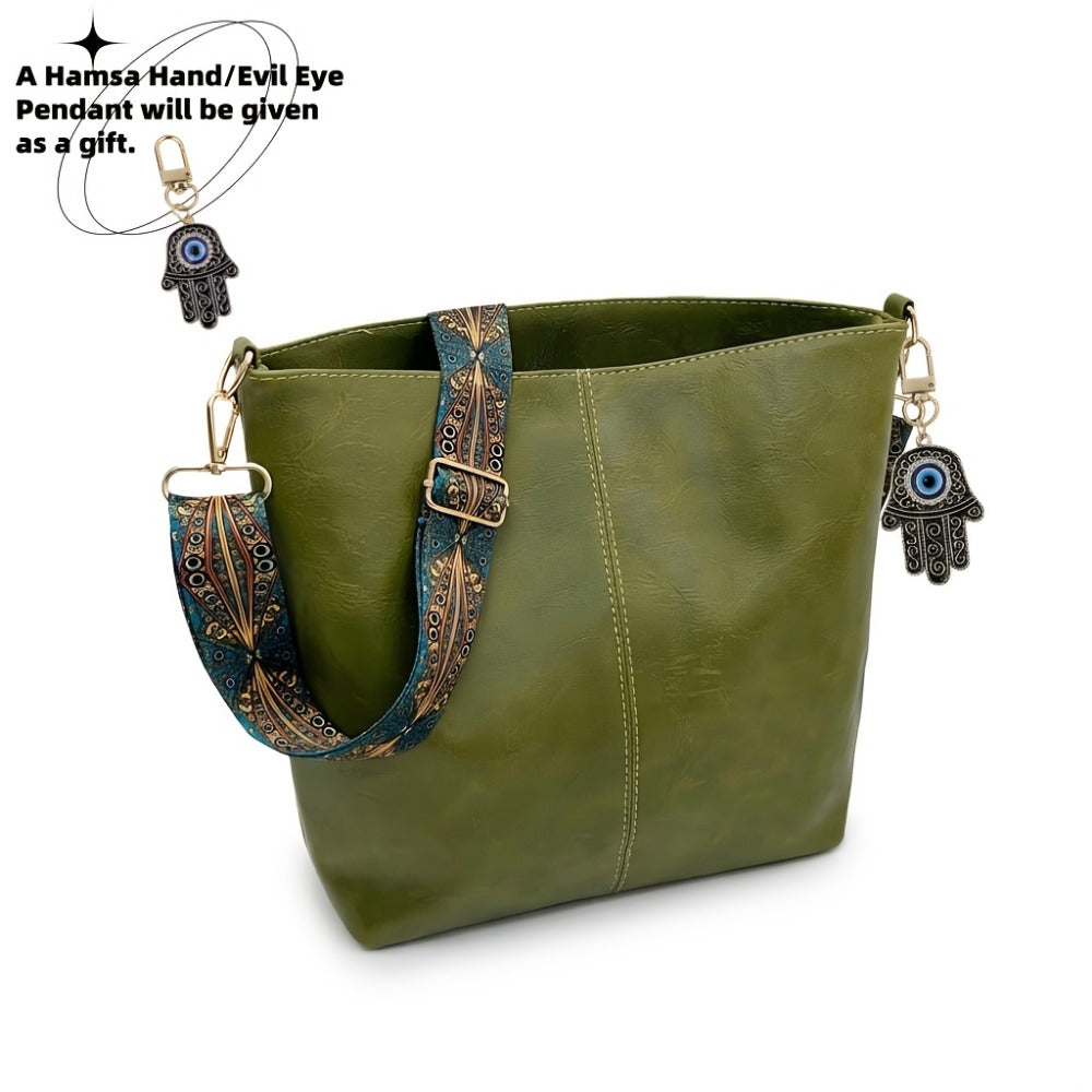 Crossbody Bag for Women – Large Capacity, Boho Hobo Evil Eye Pendant – detail view 26