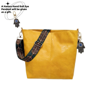 Crossbody Bag for Women – Large Capacity, Boho Hobo Evil Eye Pendant – detail view 28
