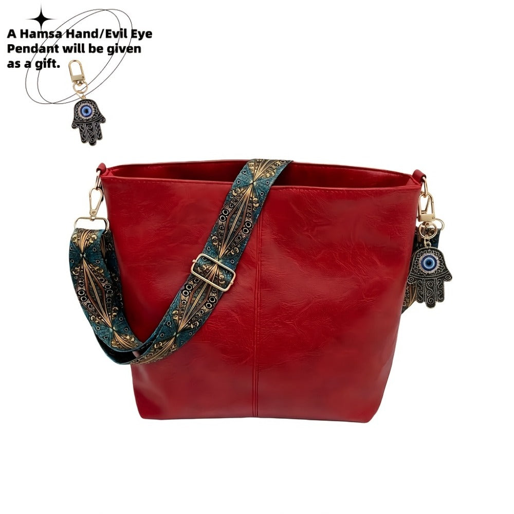 Crossbody Bag for Women – Large Capacity, Boho Hobo Evil Eye Pendant – detail view 29