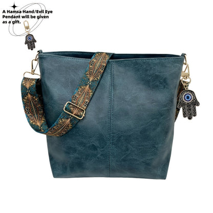 Crossbody Bag for Women – Large Capacity, Boho Hobo Evil Eye Pendant – detail view 31