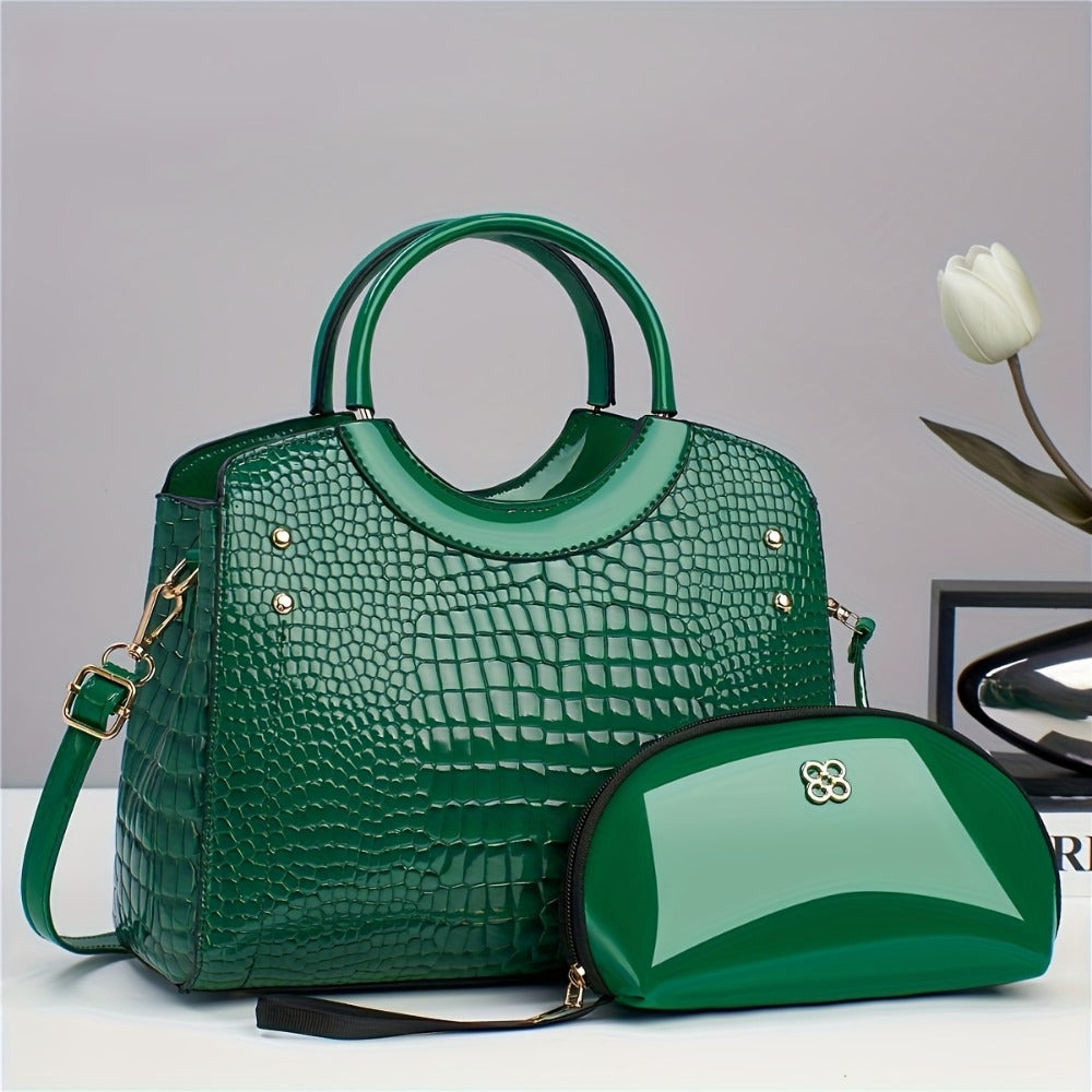 Crossbody Bag for Women – Large Capacity, Crocodile Print Large Capacity Set – detail view 15
